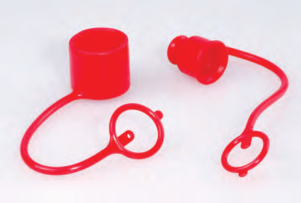 与LSQ-FF系列快速接头配套的塑料防尘套和堵头