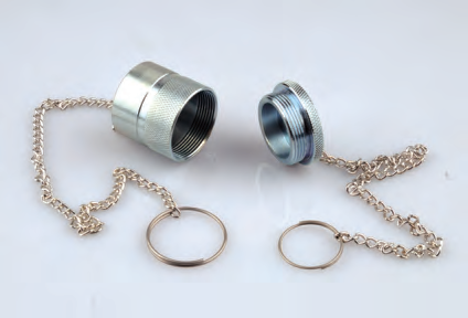 与KZE-BA系列快速接头配套的金属防尘套和堵头